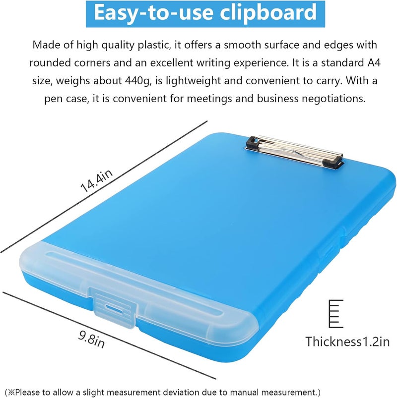 SFLHHDM Clipboards with Pen Holder, Legal Size Nursing Clipboard with Storage, Plastic Clip Board for Writing, Lightweight Cute Clipboard Storage with Low Profile Clip for Work, Office - Image 4
